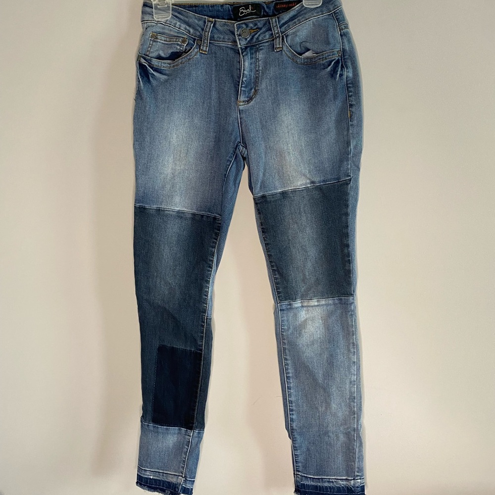 Y2K Patchwork Skinny Jeans
